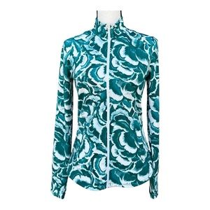 Tommy Bahama Women's Long Sleeve‎ Full Zip Active Jacket Top Size Small Teal